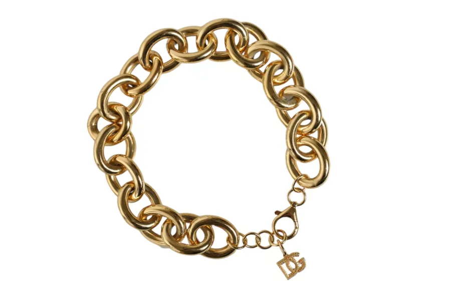 Gold Brass Chain Bracelet for Women