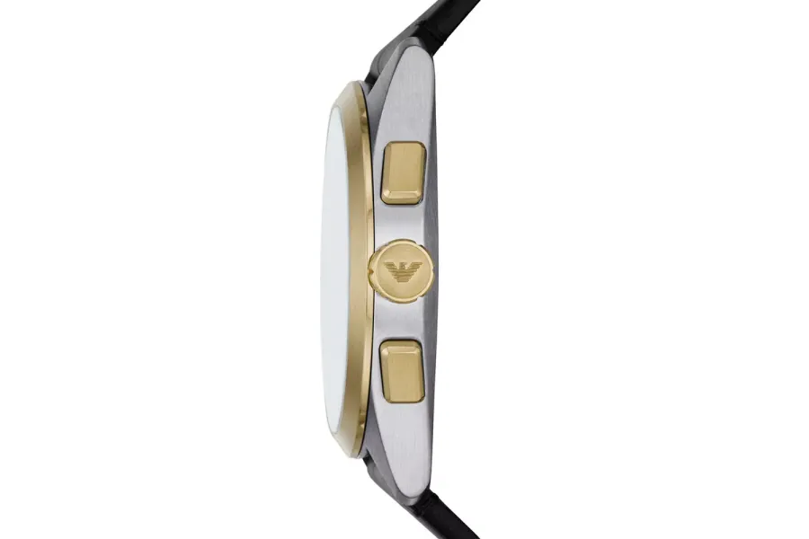 Luxury Gold Men's Watch with Leather Band